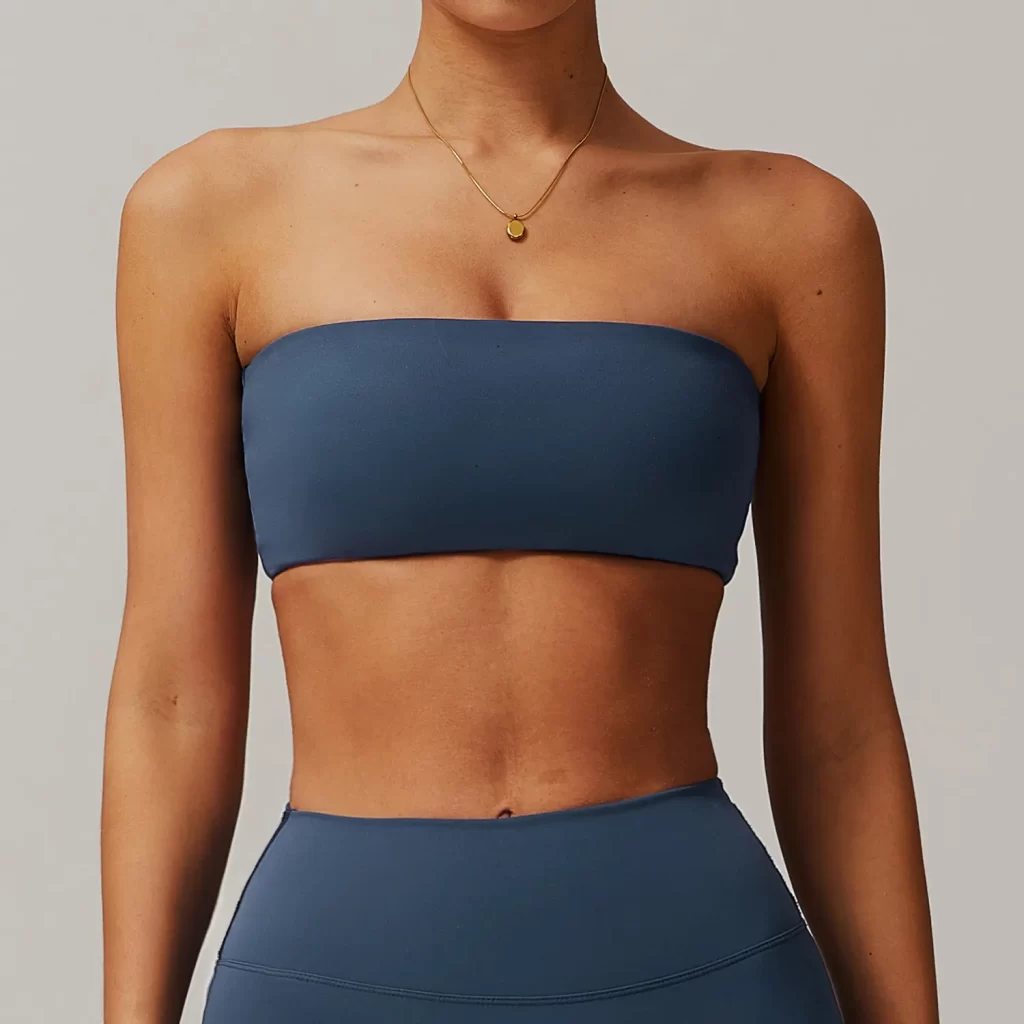 Sports Bandeau Bra Yoga Workout Strapless Tube Top