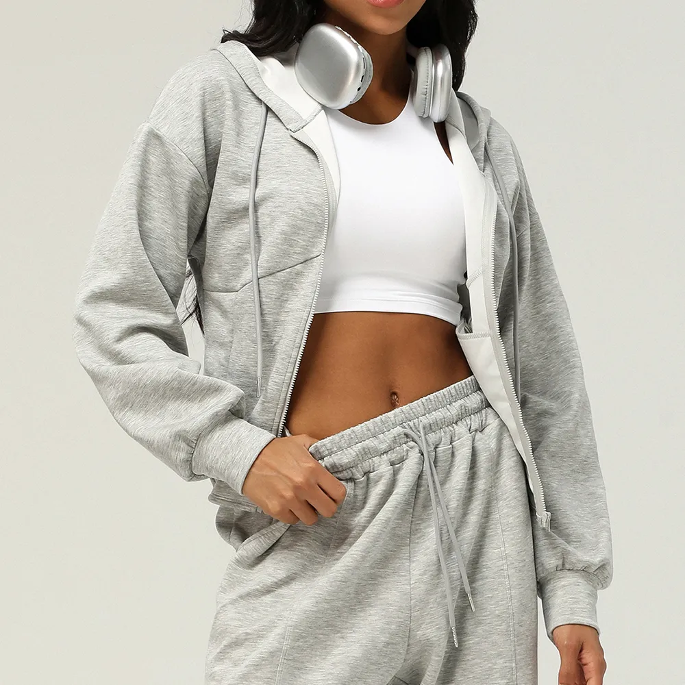 Sports Apparel Suppliers Zip Up Lounge Sweatshirt