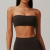 Sports Bandeau Bra Yoga Workout Strapless Tube Top