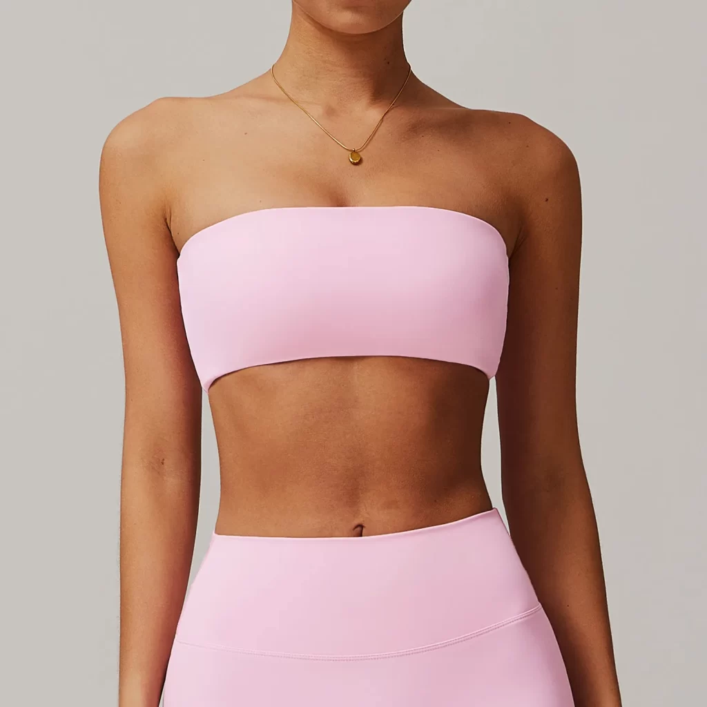 Sports Bandeau Bra Yoga Workout Strapless Tube Top