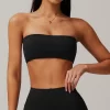Sports Bandeau Bra Yoga Workout Strapless Tube Top