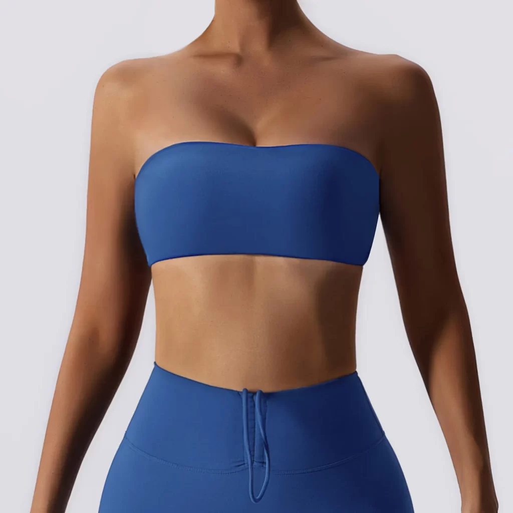Sports Bandeau Bra Yoga Workout Strapless Tube Top