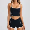Exercise Wear Wholesale Color Block Camisole Shorts Set