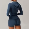 Women's Workout Jacket Lightweight Hooded Athletic Slim Fit Tops