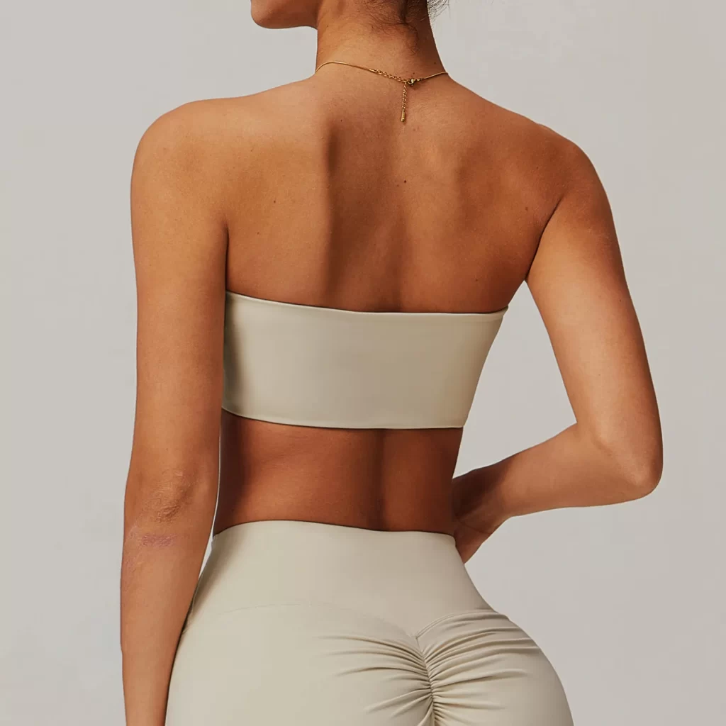 Sports Bandeau Bra Yoga Workout Strapless Tube Top