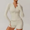 Women's Workout Jacket Lightweight Hooded Athletic Slim Fit Tops