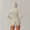 Women's Workout Jacket Lightweight Hooded Athletic Slim Fit Tops