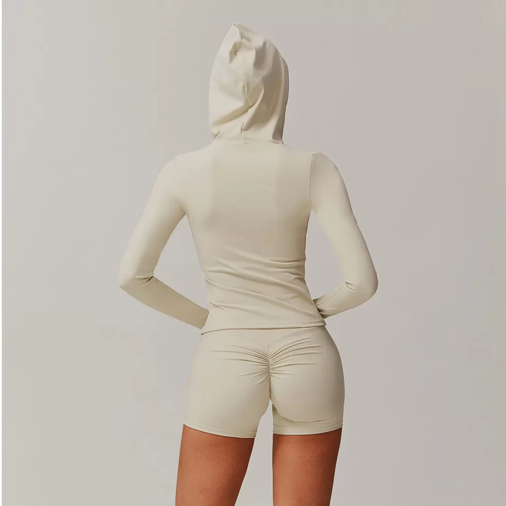 Women's Workout Jacket Lightweight Hooded Athletic Slim Fit Tops