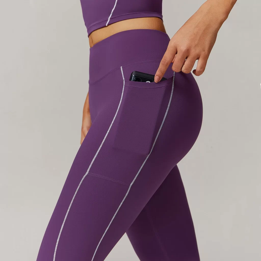 Slimming Fitness Wear Butt Lifting Leggings with Pockets one piece leggings activewear manufacturer usa