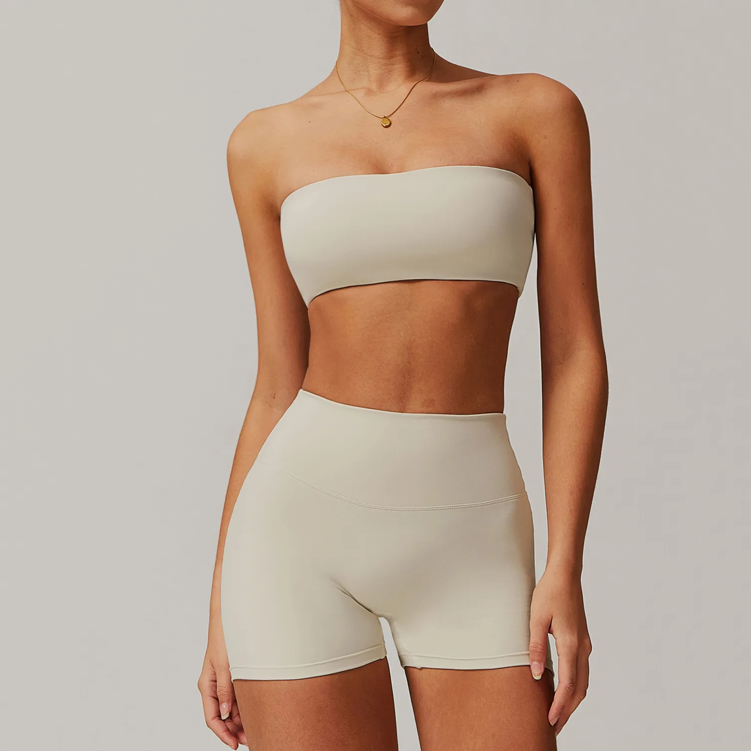 Sports Bandeau Bra Yoga Workout Strapless Tube Top