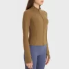 Wholesale Long Sleeve Yoga Top Workout Jacket With Thumb Holes