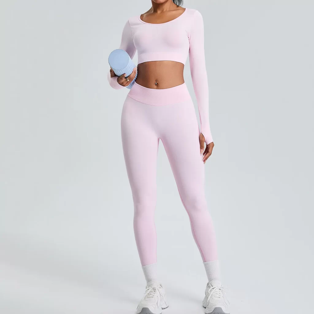 Long Sleeve Yoga Outfits Gym Clothes Seamless Crop Tops yoga clothing manufacturers Long Sleeve T Shirts Women