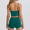 Exercise Wear Wholesale Color Block Camisole Shorts Set