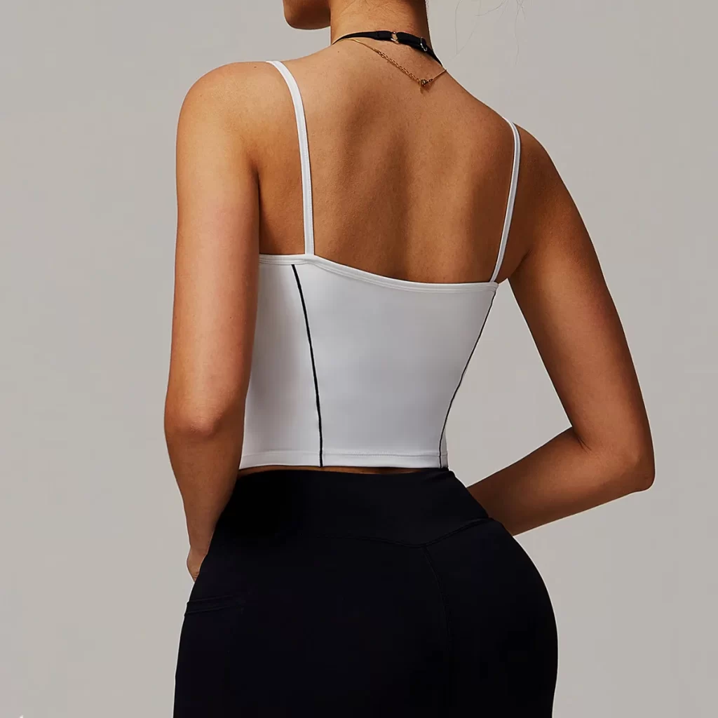 Women Color Block Cami Tank Top Slim Fit Halter Top halter workout tank spark clothing
