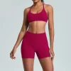 Seamless Gym Set Butt Lifting Tummy Control Workout Biker Shorts