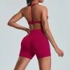 Seamless Gym Set Butt Lifting Tummy Control Workout Biker Shorts spark gym booty shorts customizable