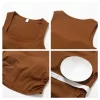 Custom Sports Bra Wholesale Fitness Square Neck Tank Top personalized sports bra gym clothes manufacturers
