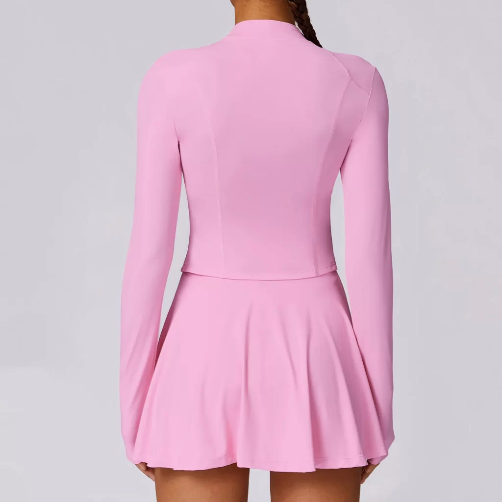 Women's Slim Fit Full Zip Workout Jackets Bulk Jackets Wholesale fitness clothing manufacturer exercise jacket women's lightweight athletic jacket