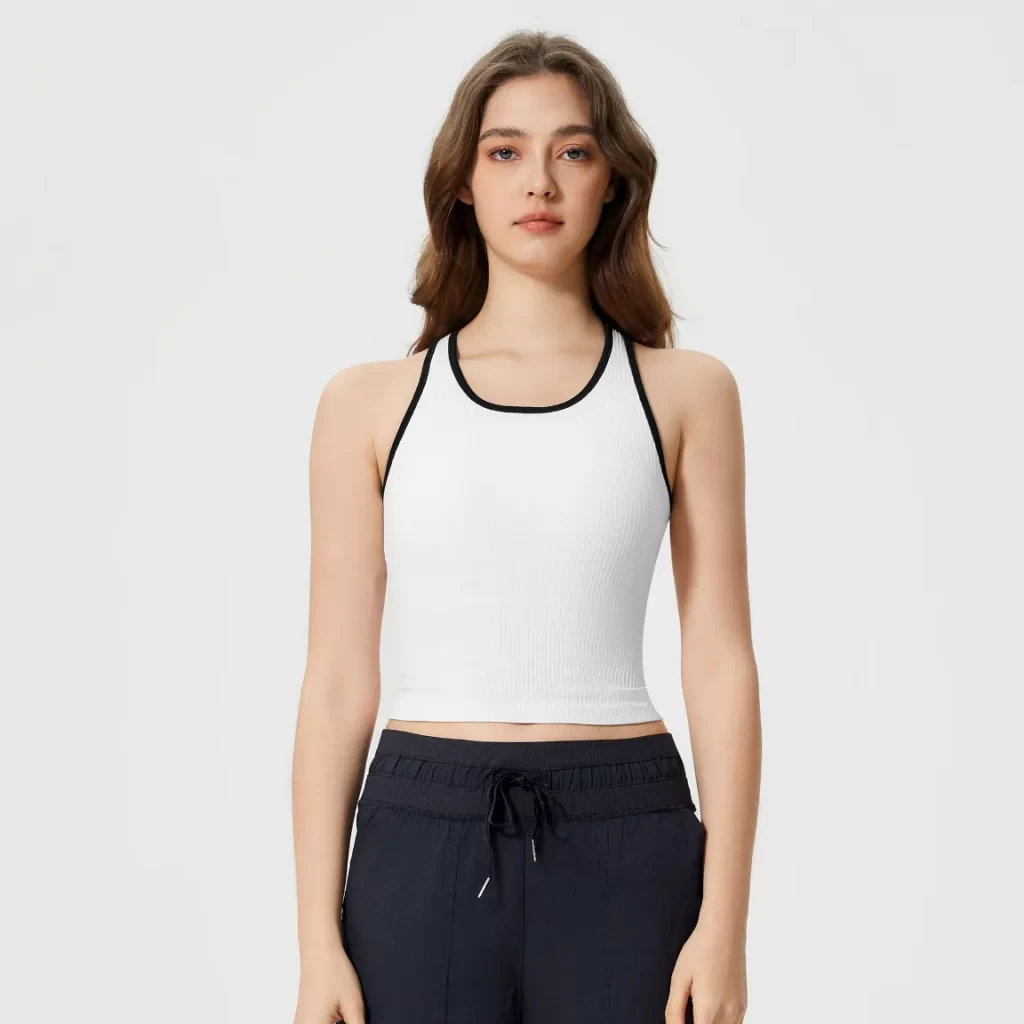 Workout Tank Tops for Women Built in Shelf Bras Padded sports clothes manufacturer wholesale fitness clothes