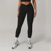 Wholesale V Shape High Waist Yoga Leggings Spark Workout Apparel tummy control pants clothing manufacturer private label