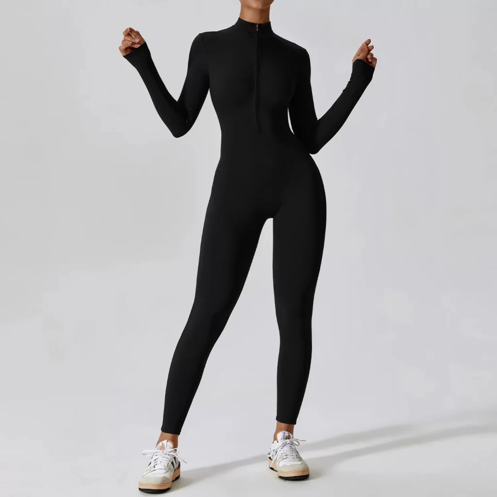 Women's One Piece Workout Bodysuit Long Sleeve Athletic Jumpsuit yoga one piece jumpsuit athletic one piece jumpsuit one piece pants bodysuit