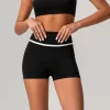 Contrast Colors High Waisted Shorts Women Biker Shorts