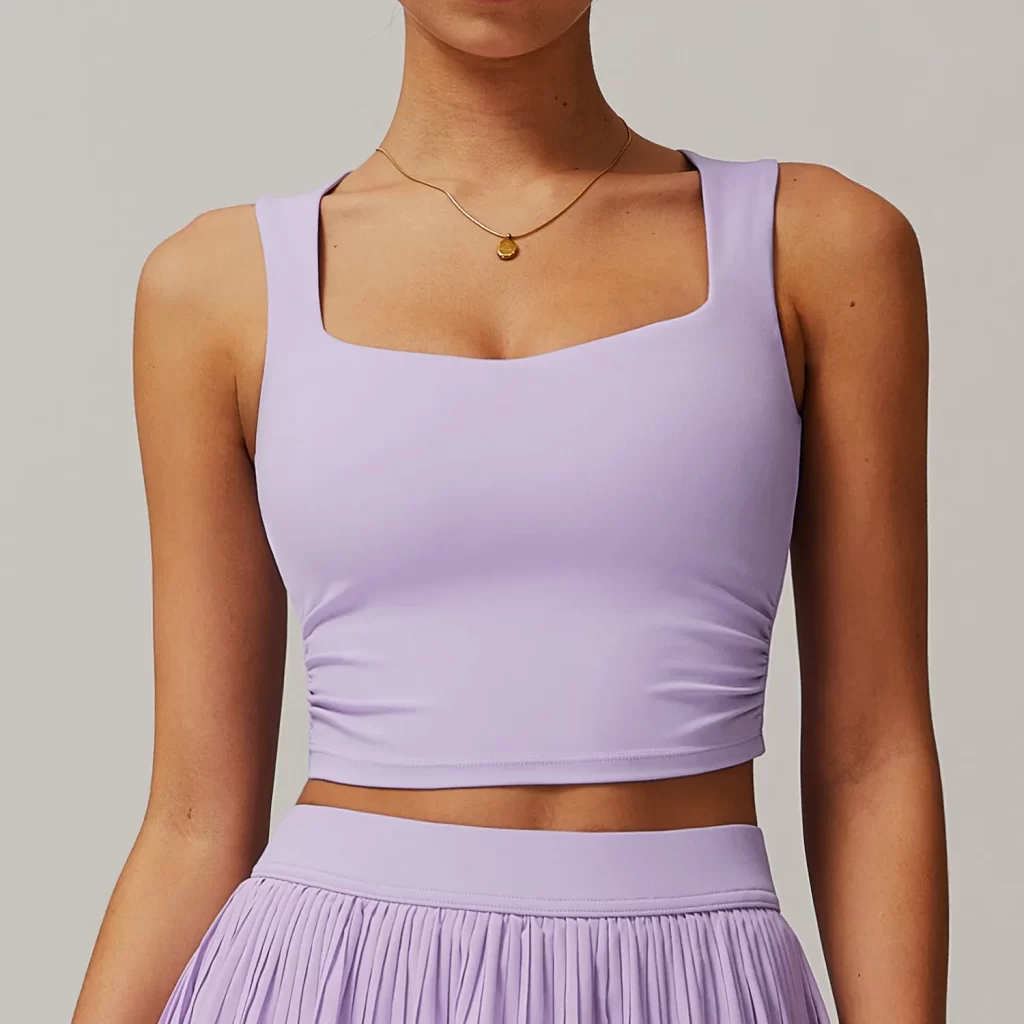 Custom Sports Bra Wholesale Fitness Square Neck Tank Top personalized sports bra gym clothes manufacturers