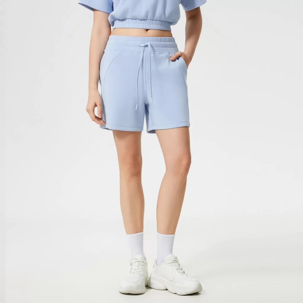 Workout Lounge Shorts with Pockets Comfy Elastic Shorts