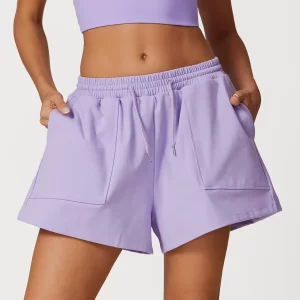 Sweat Shorts for Women Elastic Waist Athletic Short