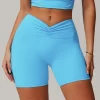 Wholesale Butt Lifting Workout Shorts High Waisted Biker Shorts