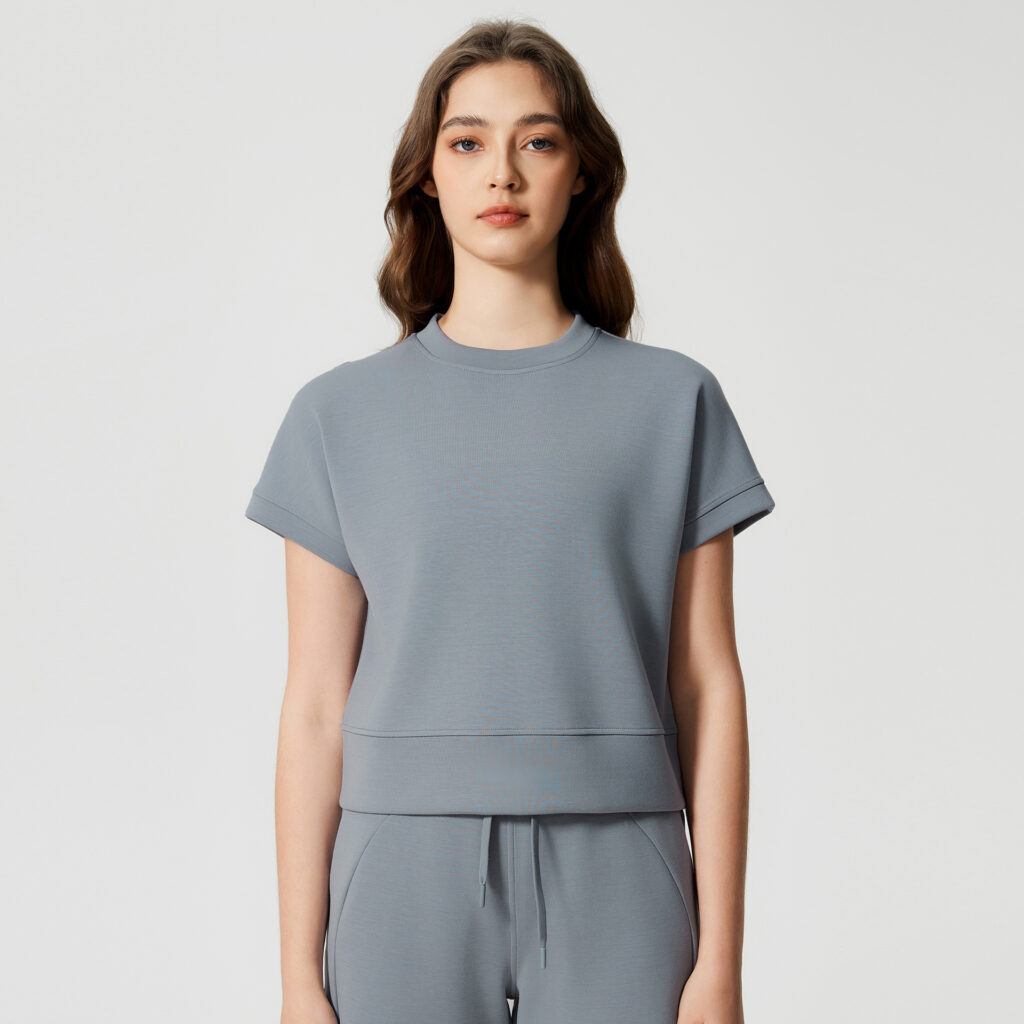 Custom Workout Shirt Short Sleeve T-Shirts for Women athletic apparel manufacturers