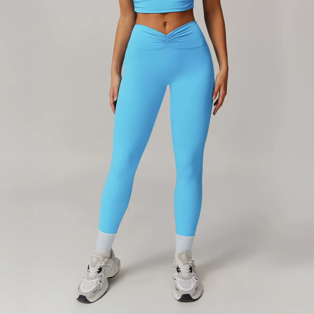 Wholesale V Shape High Waist Yoga Leggings Spark Workout Apparel