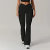 Wholesale V Waist Flared Leggings High Waist Workout Yoga Pants