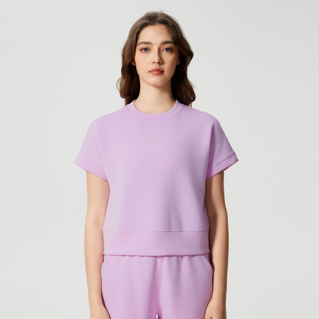 Custom Workout Shirt Short Sleeve T-Shirts for Women athletic apparel manufacturers