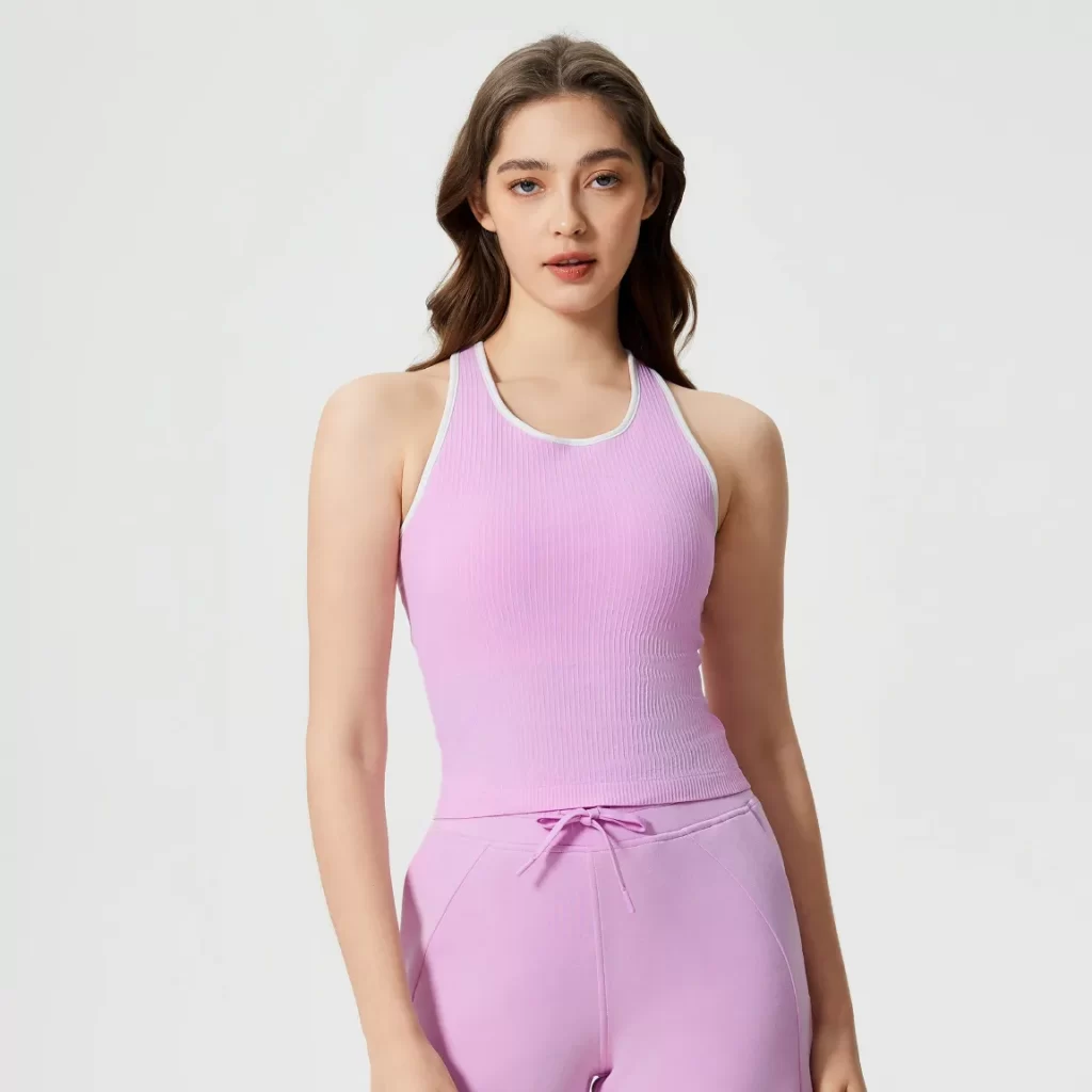 Workout Tank Tops for Women Built in Shelf Bras Padded sports clothes manufacturer wholesale fitness clothes