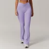 Wholesale V Waist Flared Leggings High Waist Workout Yoga Pants
