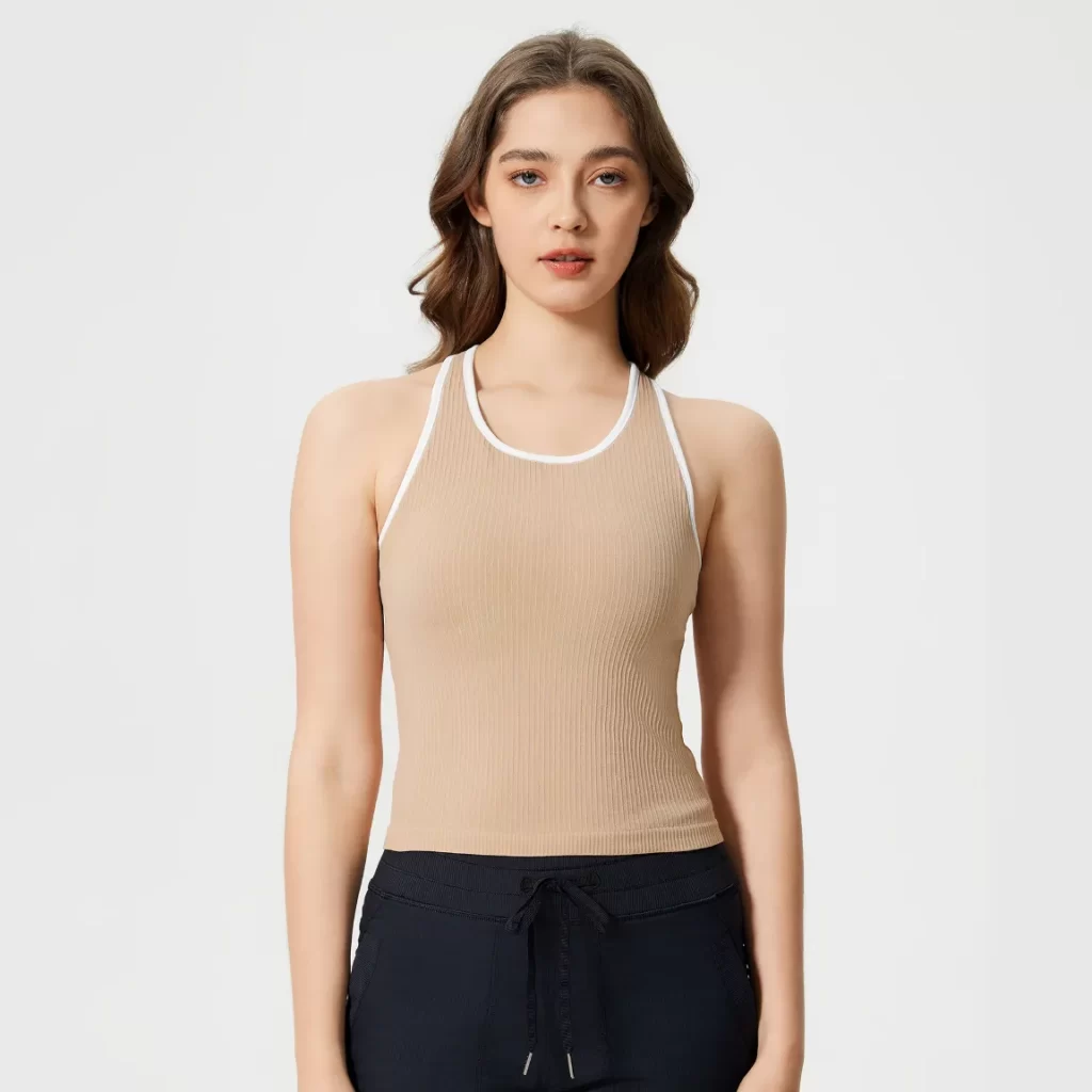 Workout Tank Tops for Women Built in Shelf Bras Padded sports clothes manufacturer wholesale fitness clothes