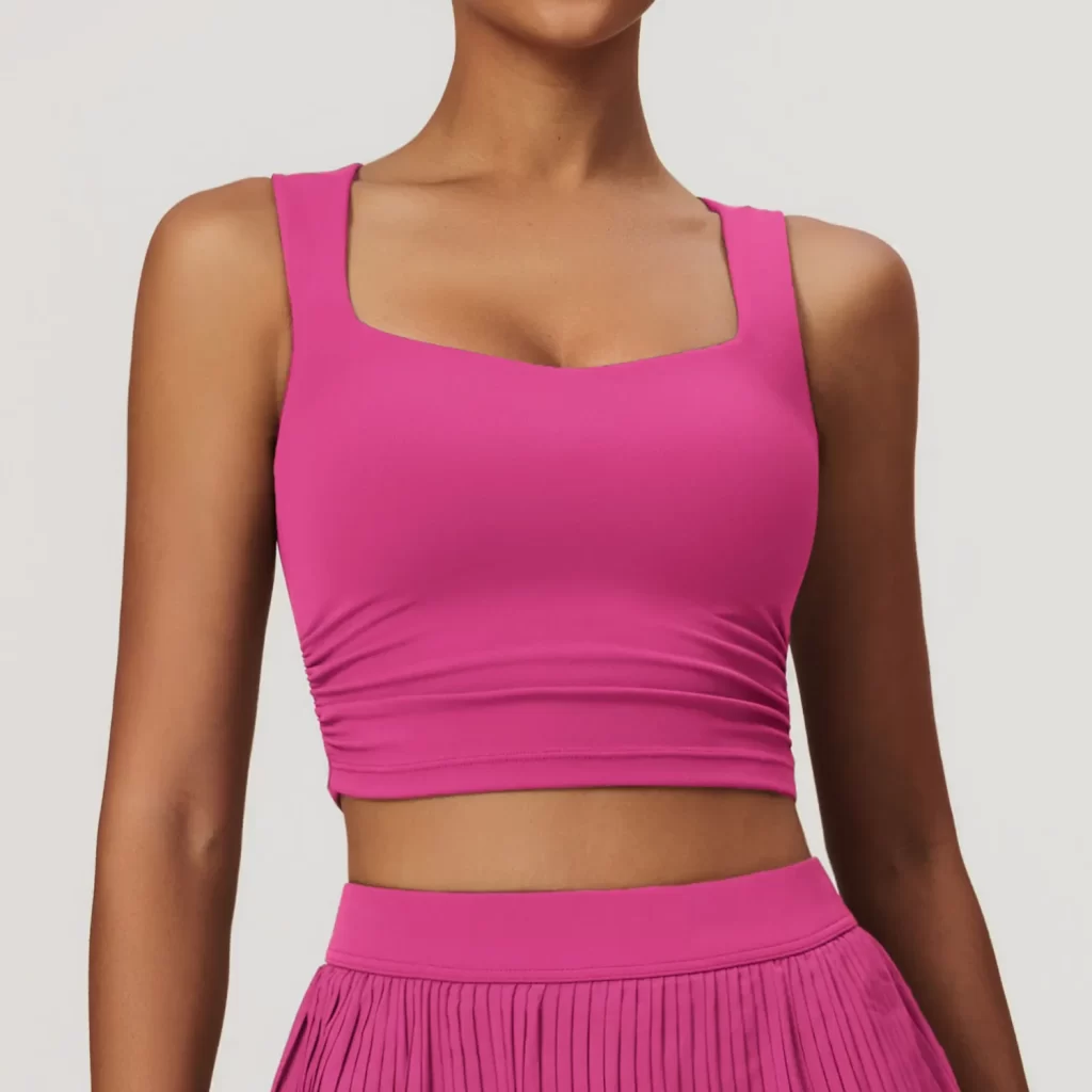 Custom Sports Bra Wholesale Fitness Square Neck Tank Top personalized sports bra gym clothes manufacturers