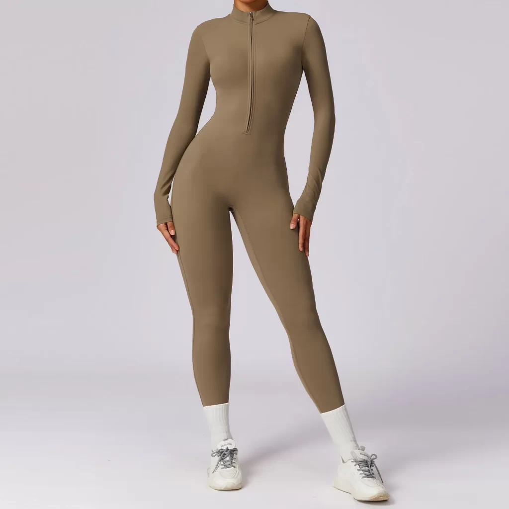 Women's One Piece Workout Bodysuit Long Sleeve Athletic Jumpsuit yoga one piece jumpsuit athletic one piece jumpsuit one piece pants bodysuit