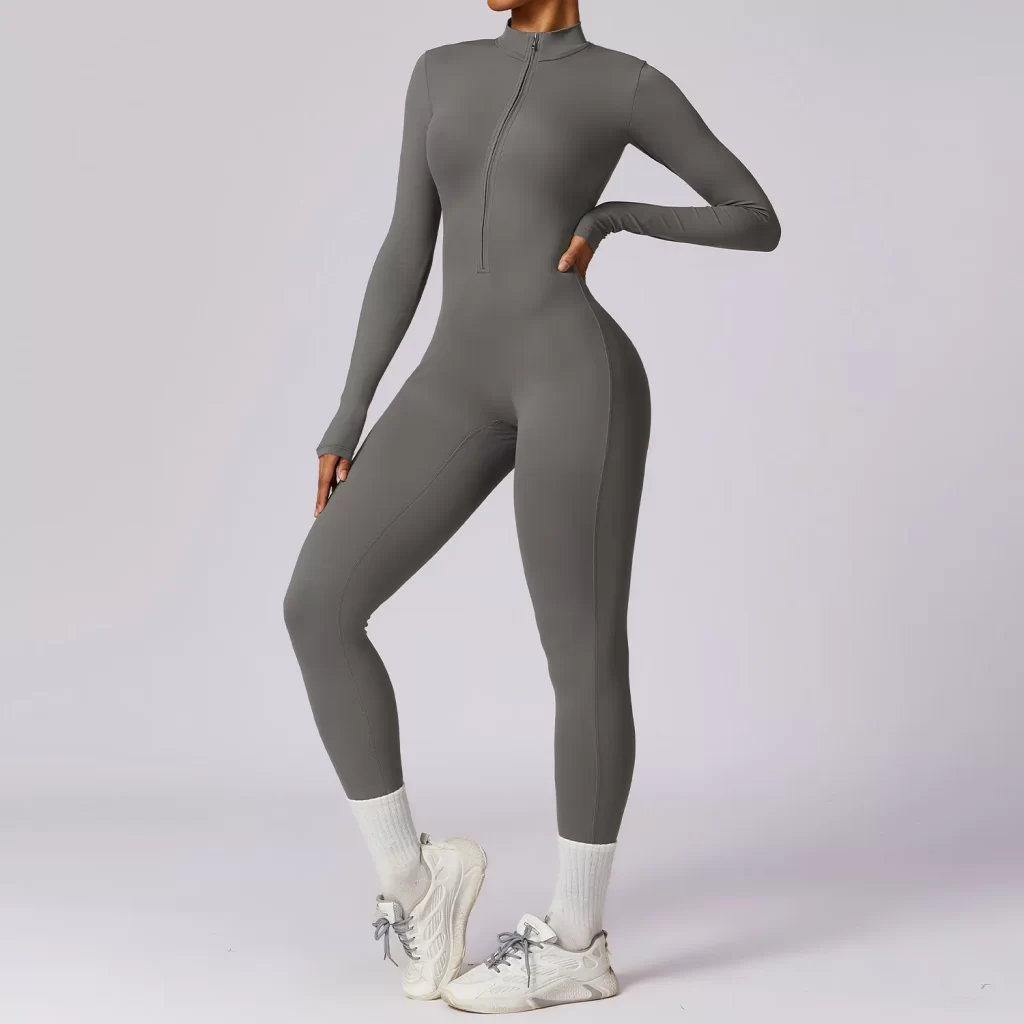 Women's One Piece Workout Bodysuit Long Sleeve Athletic Jumpsuit yoga one piece jumpsuit athletic one piece jumpsuit one piece pants bodysuit