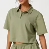 Women Casual Workout T Shirts Polo Short Sleeve Shirts