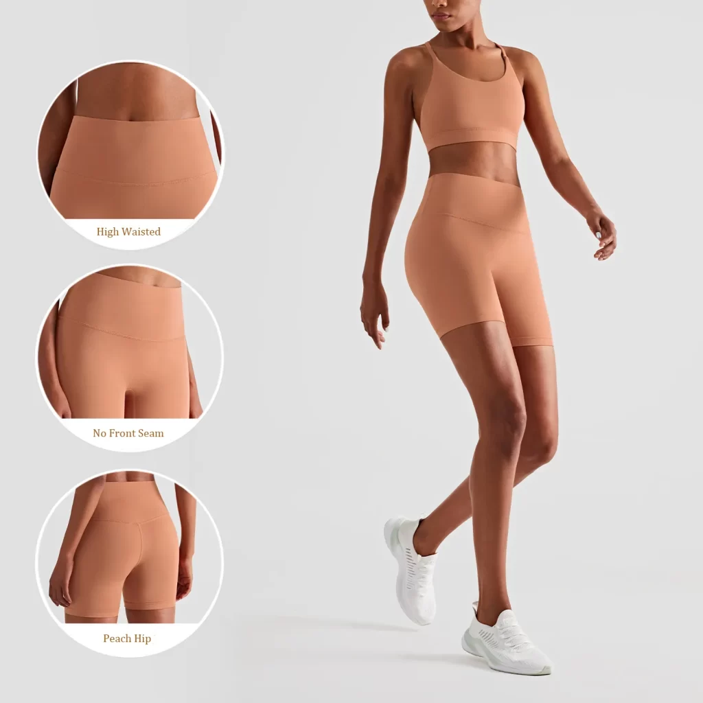 Custom Shorts Manufacturer High Waist Womens Bike Shorts sports clothes manufacturer wholesale exercise