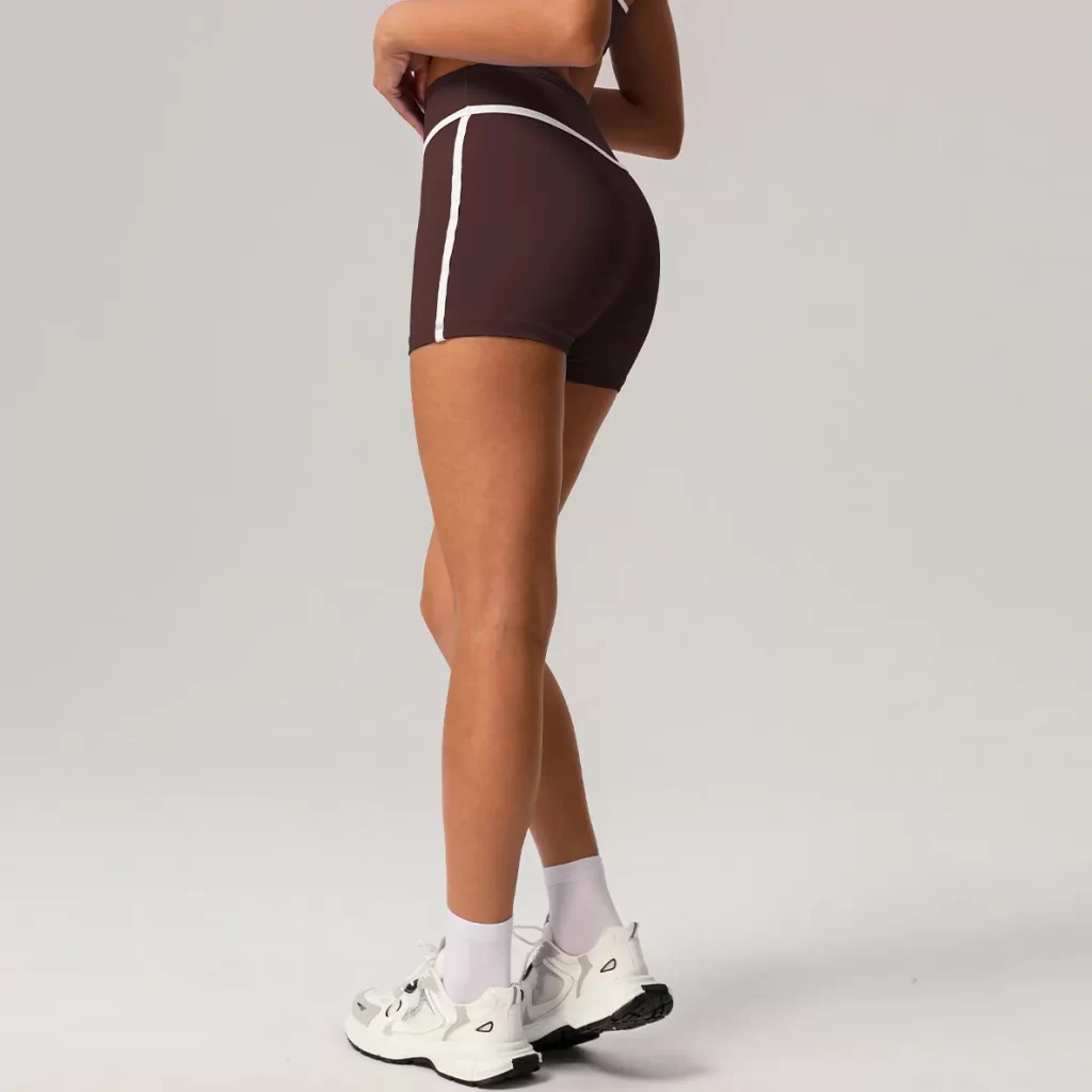 Contrast Colors High Waisted Shorts Women Biker Shorts custom shorts manufacturer