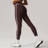 Contrast Colors High Waisted Leggings Tummy Control Yoga Pants