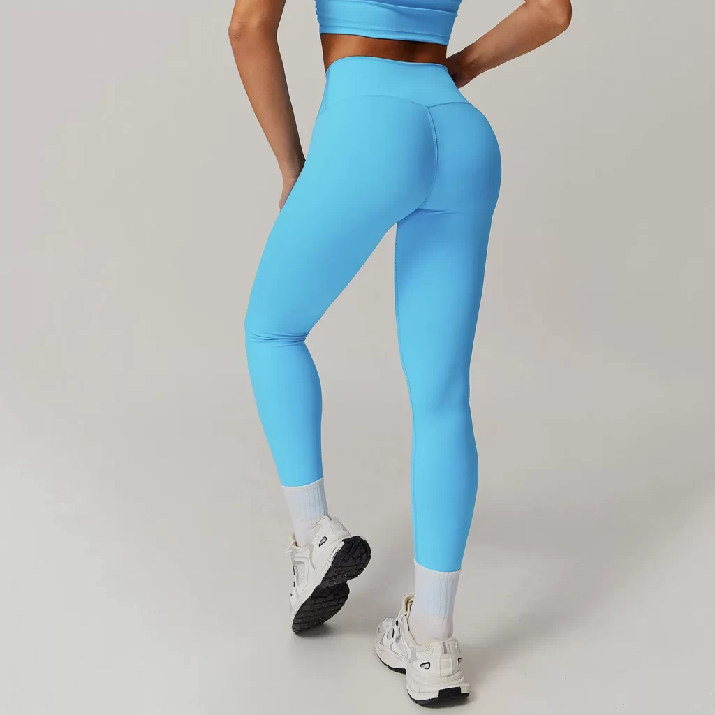 Wholesale V Shape High Waist Yoga Leggings Spark Workout Apparel tummy control pants clothing manufacturer private label