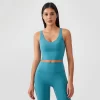 Womens Longline Sports Bra Medium Support Yoga Bras