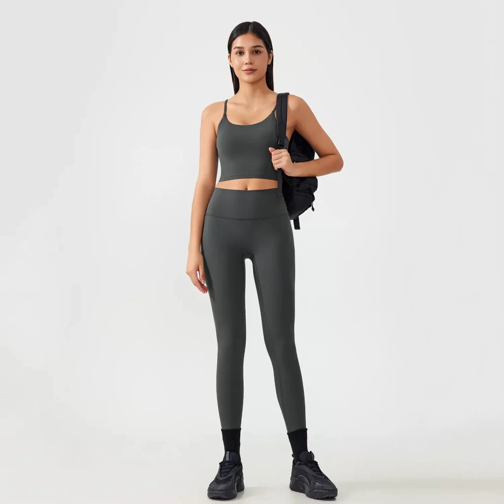 crop top and yoga pants Custom Athletic Wear Wholesale Fit gym clothes manufacturers tummy control pants