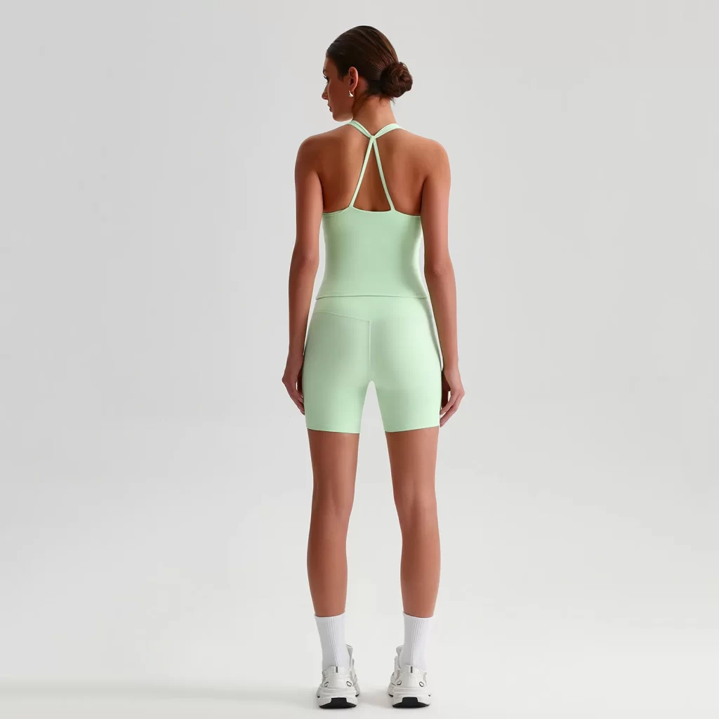 Custom Fitness Apparel Wholesale Sports Bra Yoga Wrinkles Tank Top sportswear production bulk sports bras