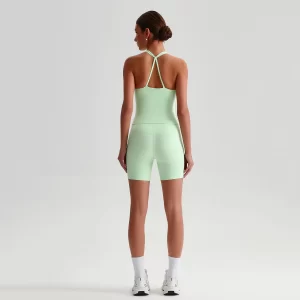 Custom Fitness Apparel Wholesale Sports Bra Yoga Wrinkles Tank Top sportswear production bulk sports bras