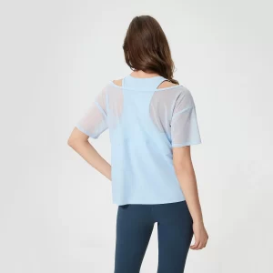 Custom Crew Neck T Shirts Women's Short Sleeve Workout Shirts athleisure wholesale vendors private label clothes